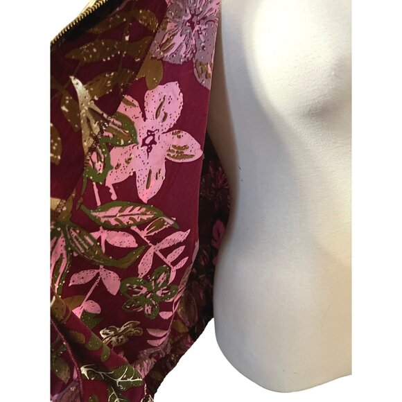 Vintage Seventies Cottage Core Windbreaker Sz M Petite Womens by Blair Floral Bu - Picture 8 of 8